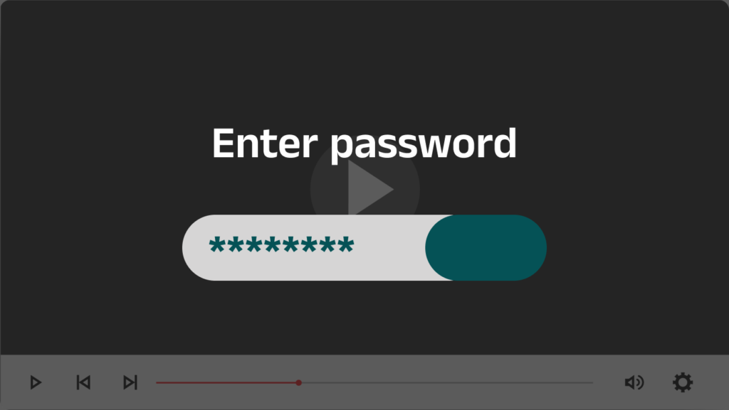 password protected video